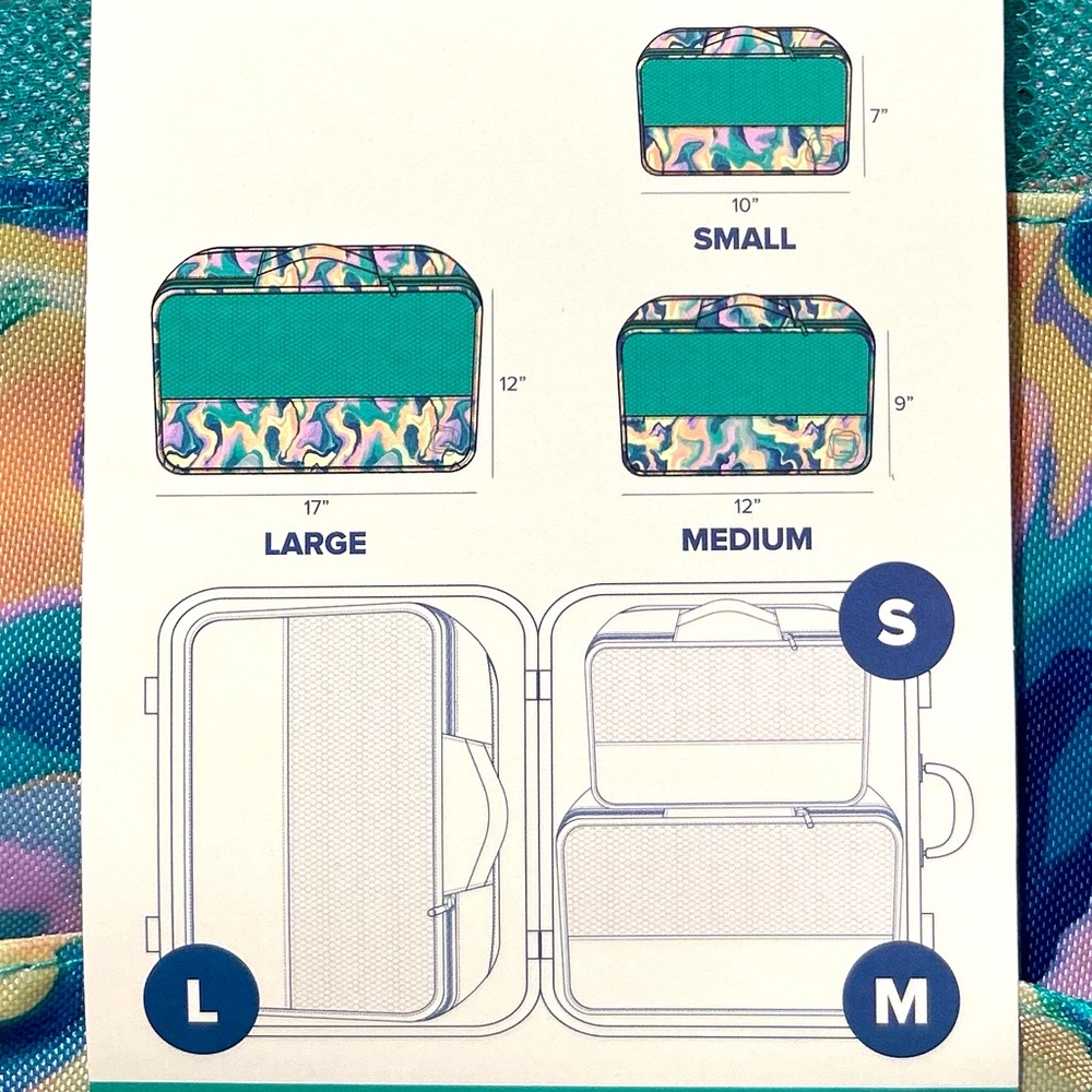 NWT- Marble Packing Pods Blue - 3 piece Set - MyTagalongs - Picture 4 of 5